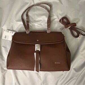 NWT Veloci Brown Women's Satchel